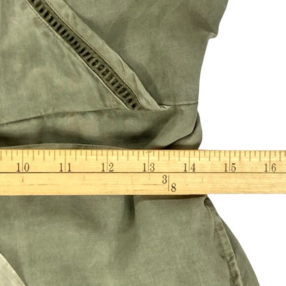 Anthropologie Cloth & Stone Romper Womens S Green Burlingame Wrap Beachy Jumper - Picture 12 of 16